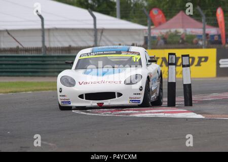 Dalton on Tees, England, 23 June 2018. Louis Foster driving in the qualifying session of the Ginetta Junior Championship for Elite Motorsport. Credit: Colin Edwards/Alamy Live News. Stock Photo