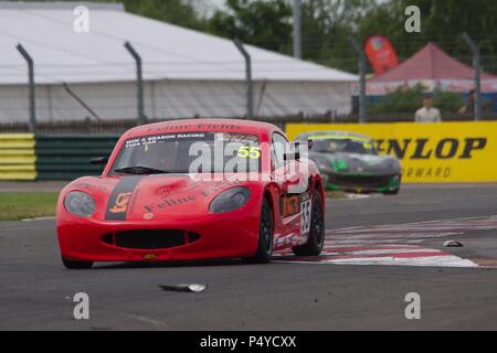 Dalton on Tees, England, 23 June 2018. Ruben Del Sarte driving in the qualifying session of the Ginetta Junior Championship for TCR at Croft Circuit. Credit: Colin Edwards/Alamy Live News. Stock Photo