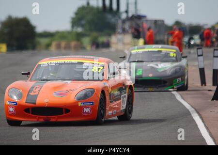 Dalton on Tees, England, 23 June 2018. Patrick Kibble driving in the qualifying session of the Ginetta Junior Championship for TCR at Croft Circuit. Credit: Colin Edwards/Alamy Live News. Stock Photo