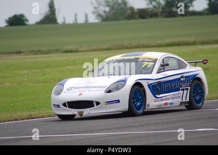 Dalton on Tees, England, 23 June 2018. Conner Garlick, Privateer, competing in Round 10 of the Ginetta Junior Championship at Croft Circuit. Credit: Colin Edwards/Alamy Live News. Stock Photo