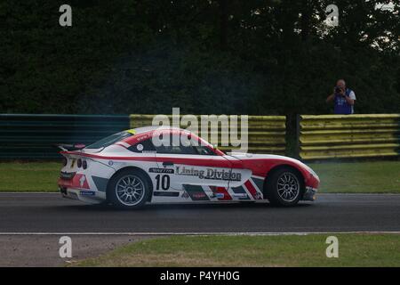 Dalton on Tees, England, 23 June 2018. Rookie Will Martin, a Privateer, spins during Round 11 of the Ginetta Junior Championship at Croft. Credit: Colin Edwards/Alamy Live News. Stock Photo