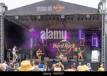 Newport, Isle of Wight, UK. 23rd June, 2018. Germein performing on the Hard Rock stage at the 50th Isle of Wight Music Festival, Newport, IOW. Credit: Milton Cogheil/Alamy Live News Stock Photo