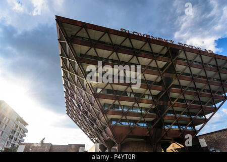 Bratislava (Pressburg): Slovak Radio headquarters building in Slovakia, , Stock Photo