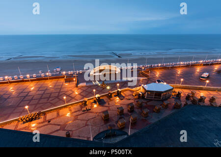 Germany, Schleswig-Holstein, North Frisia, Westerland, Sylt, Spa promenade in the evening Stock Photo