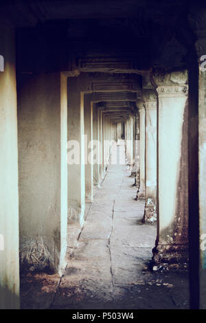 Passage in Temple - Cambodia Stock Photo
