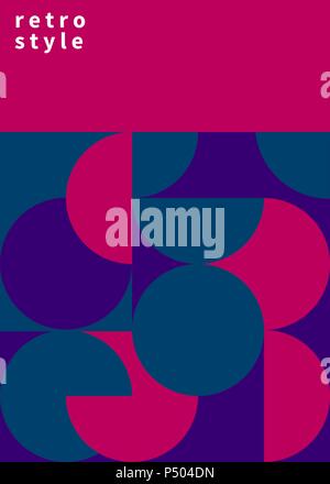 retro brochure design, geometric poster. vector illustration Stock Vector