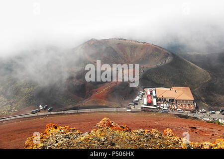 Silvestri lower crater of Etna volcano, Sicily, Italy Stock Photo