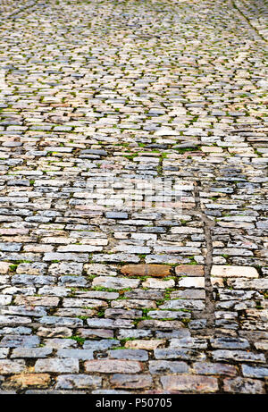 paved area Cobbled street in Le Mans, France Stock Photo