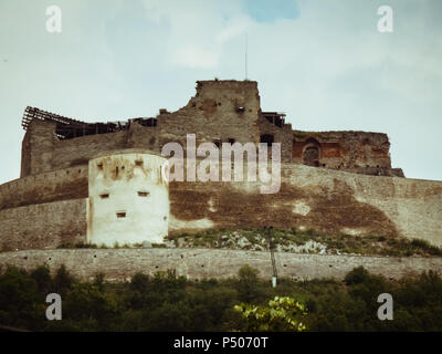 Deva fortress located in Romania, Europe Stock Photo