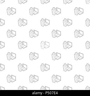 Big popcorn pattern vector seamless Stock Vector