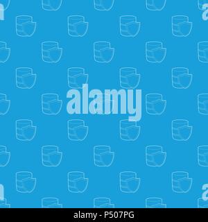 Safe database pattern vector seamless blue Stock Vector