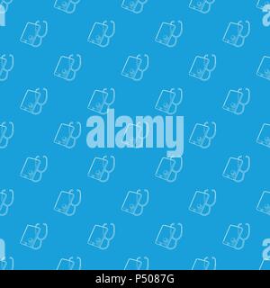 Gadget in diagnostic process pattern vector seamless blue Stock Vector
