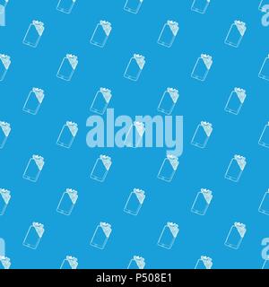Gadget in glued reparation pattern vector seamless blue Stock Vector