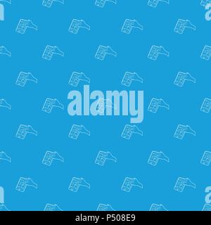 Gadget in reparation pattern vector seamless blue Stock Vector
