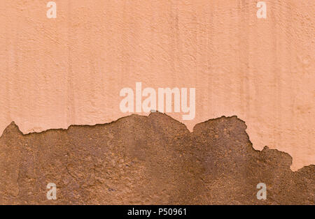 Damaged Painted Beige Brown Old Wall Background Texture Stock Photo