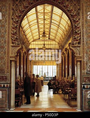 Spain. Royal Casino of Murcia. 19th century. Interior. Stock Photo