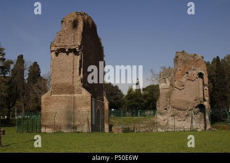 Domus Aurea (Golden House). Villa built by the Emperor Nero after the great fire between 64-68 A.C. Rome. Italy. Stock Photo