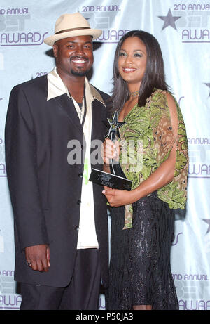 Leila Ali and husband in  the press Room at the 2nd Annual BET Awards at the Kodak Theatre in Los Angeles. June 25, 2002.           -            AliLeila10.jpgAliLeila10  Event in Hollywood Life - California, Red Carpet Event, USA, Film Industry, Celebrities, Photography, Bestof, Arts Culture and Entertainment, Topix Celebrities fashion, Best of, Hollywood Life, Event in Hollywood Life - California,  backstage trophy, Awards show, movie celebrities, TV celebrities, Music celebrities, Topix, Bestof, Arts Culture and Entertainment, Photography,    inquiry tsuni@Gamma-USA.com , Credit Tsuni / USA Stock Photo
