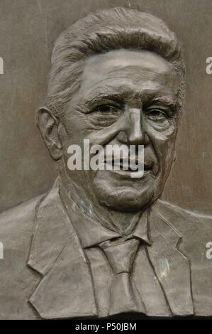 Thomas M. Foglietta (1928-2004). United States Ambassador to Italy and American politician from the state of Pennsylvania. Monument. Philadelphia. Pennsylvania. USA. Stock Photo