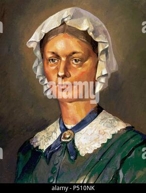 Florence Nightingale (1820-1910). English nurse, writer and statistician. Stock Photo