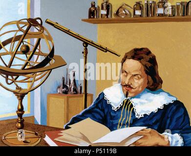 Evangelista Torricelli (1608-1647). Italian physicist and mathematician. Stock Photo
