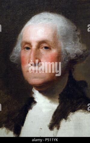 George Washington (1732-1799). First President of the United States (1789-1797). Portrait (1796) by Gilbert Charles Stuart (1755-1828). National Portrait Gallery. Washington D.C. United States. Stock Photo