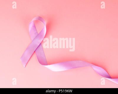 Purple Ribbon. Purple Day Epilepsy Day, support Stock Photo