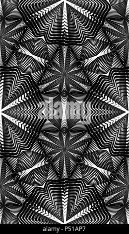 Seamless abstract line pattern in black Stock Vector