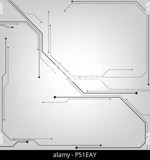 Vector abstract background technology in circuit concept on a gray background. Stock Vector