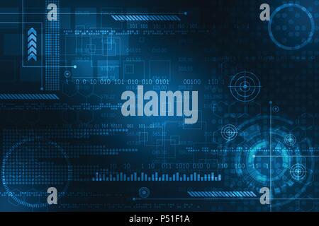 Interface that represents the key database in digital. Stock Vector