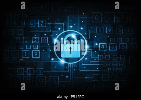 Sophisticated digital information security. Stock Vector