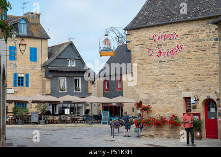 La Frigate Creperie restaurant in La Faou, Brittany France Stock Photo