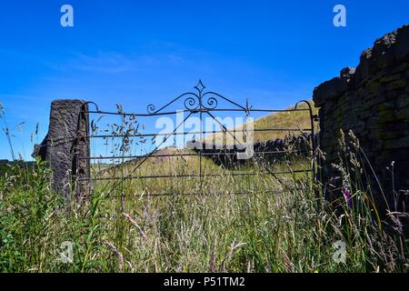 Old field gate Stock Photo