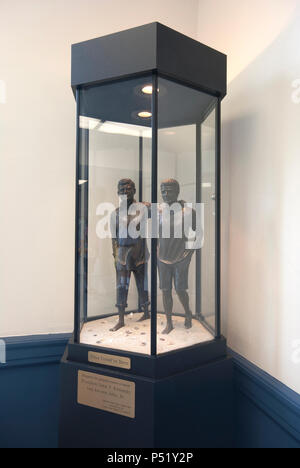 Maquette for proposed statue of President Jonh Fitzgerald Kennedy and his son John Jr., JFK Museum, Hyannis, Barnstable County, Massachusetts, USA Stock Photo