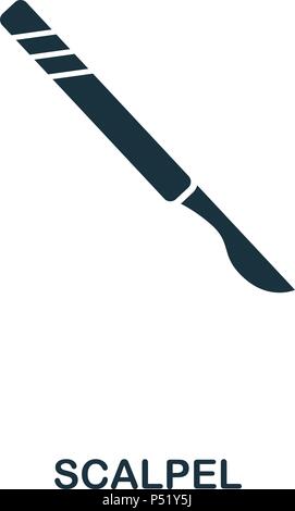 Scalpel icon. Line style icon design. UI. Illustration of scalpel icon. Pictogram isolated on white. Ready to use in web design, apps, software, print. Stock Vector