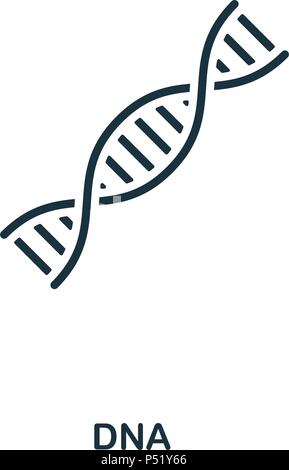 DNA icon. Line style icon design. UI. Illustration of DNA icon. Pictogram isolated on white. Ready to use in web design, apps, software, print. Stock Vector