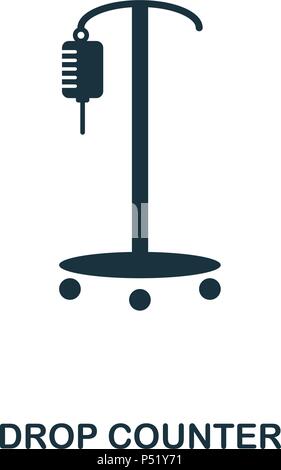 Drop Counter icon. Line style icon design. UI. Illustration of drop counter icon. Pictogram isolated on white. Ready to use in web design, apps, software, print. Stock Vector