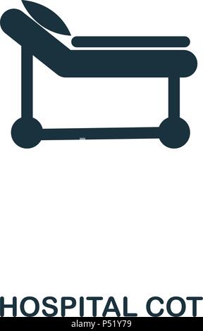 Hospital Cot icon. Line style icon design. UI. Illustration of hospital cot icon. Pictogram isolated on white. Ready to use in web design, apps, software, print. Stock Vector