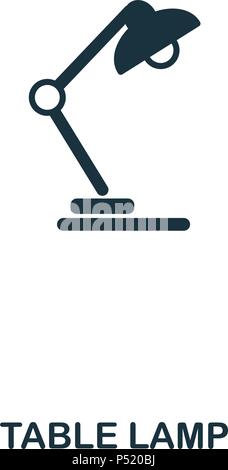 Table Lamp icon. Line style icon design. UI. Illustration of table lamp icon. Pictogram isolated on white. Ready to use in web design, apps, software, print. Stock Vector