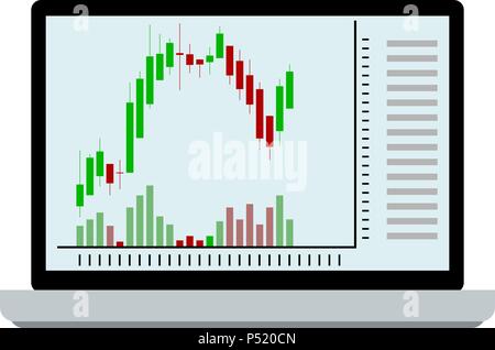 Bullish and Bearish Candlestick Chart vector concept seamless pattern ...