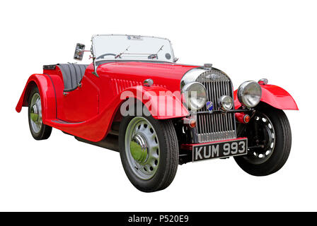 1947 Morgan Flad Rad 4/4 2 Seater Sports Car isolated on a white background Stock Photo