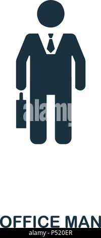 Office Man icon. Line style icon design. UI. Illustration of office man icon. Pictogram isolated on white. Ready to use in web design, apps, software, print. Stock Vector