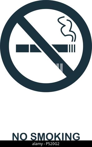 No Smoking icon. Line style icon design. UI. Illustration of no smoking icon. Pictogram isolated on white. Ready to use in web design, apps, software, print. Stock Vector