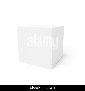 3d vector cube. Realistic design element Stock Vector