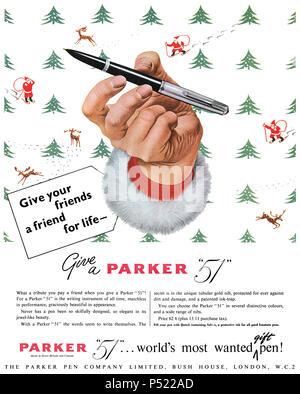 1970s UK Parker Pens Magazine Advert Stock Photo - Alamy