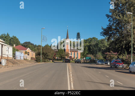 MACLEAR, SOUTH AFRICA - MARCH 26, 2018: A street scene with businesses ...