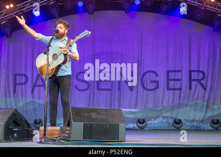 Tunbridge Wells, UK. 24th June, 2018 English singer-songwriter Michael David Rosenberg performing as Passenger at the Black Deer Festival, Eridge Park, Kent  UK..© Jason Richardson / Alamy Live News Stock Photo