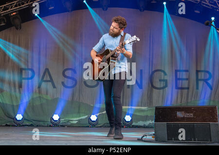 Tunbridge Wells, UK. 24th June, 2018 English singer-songwriter Michael David Rosenberg performing as Passenger at the Black Deer Festival, Eridge Park, Kent  UK..© Jason Richardson / Alamy Live News Stock Photo