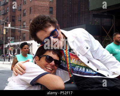 New York, New York, USA. 24th June, 2018. New York City Pride Parade.Grand Marshal Billie jean King Credit: Bruce Cotler/Globe Photos/ZUMA Wire/Alamy Live News Stock Photo