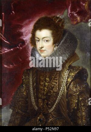 Peter Paul Rubens / 'Portrait of Elisabeth of France'. Museum: PALACIO REAL. Stock Photo